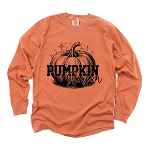 Simply Sage Market Pumpkin Season Sparkles Distressed Garment Dyed Long Sleeve - 1 of 4