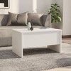 vidaXL Coffee Table White 31.5"x19.7"x16.7" Engineered Wood - 3 of 4
