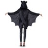 Dress Up America Bat Costume for Women - Adults Black Halloween Bat Jumpsuit - 2 of 2