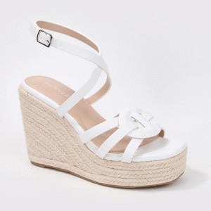 Berness Women's Rhiannon Knotted Strap Espadrille Wedge Sandals - 1 of 4