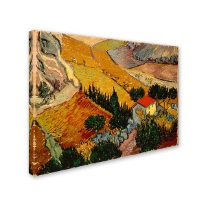 Trademark Fine Art -Vincent van Gogh 'Landscape with House' Canvas Art - 1 of 3