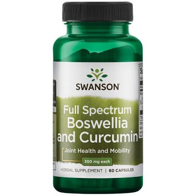Swanson Herbal Supplements Full Spectrum Boswellia and Curcumin Capsule 60ct.