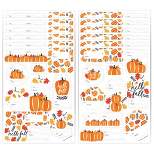 Big Dot of Happiness Fall Pumpkin - Assorted Halloween or Thanksgiving Party Gift Tag Labels - To and From Stickers - 12 Sheets - 120 Stickers