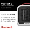 Honeywell UberHeat 5 Ceramic Heater White: Portable Electric Indoor Heater, Adjustable Thermostat, 1500W, ETL Listed - image 2 of 4