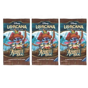 Ravensburger 3 Packs Lorcana 12 Card Booster Pack Lorcana Azurite Sea - 1 of 1