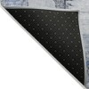 Navy Blue And Ivory Abstract Washable Indoor Outdoor Area Rug - 4 of 4