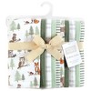 Hudson Baby Infant Boy Cotton Flannel Burp Cloths, Forest Animals, One Size - 2 of 2