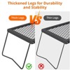 Folding Campfire Grill Heavy Duty Steel Mesh Grate, Portable Camping Grates Over Fire Pit, Grilling Rack for Outdoor Open Flame Cooking - 2 of 4