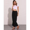 INSPIRE CHIC Women's Linen Casual High Waist Drawstring Lightweight Long Palazzo Gauze Pants - 4 of 4