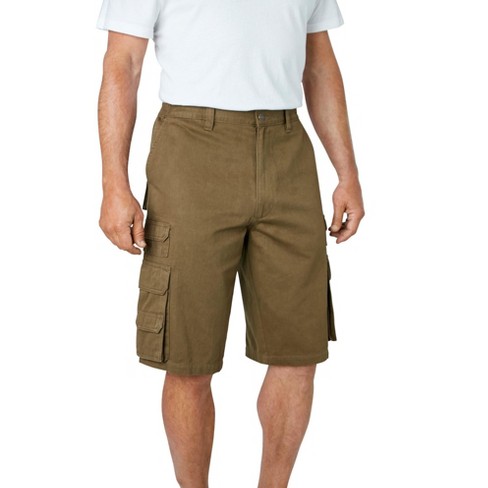 Boulder Creek by Kingsize Men's Big & Tall 12 Side-Elastic Stacked Cargo Pocket Shorts
