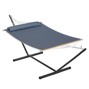 Jojoka Curved-Bar 2 Person Hammock with Stand,Detachable Pillow,Portable Carrying Bag for Outdoor - 1 of 4