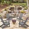 FONTOI Outdoor Chair, Wood Lounge Patio Chair with Folding Adirondack for Garden, Lawn, Backyard,31*36*28 - 4 of 4
