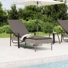 vidaXL Sun Lounger with Cushion Gray Poly Rattan - 2 of 4