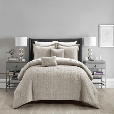 Chic Home Trinity Cotton Blend Comforter Set Jacquard Interlaced ...