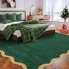 Modern Washable Rug Scalloped Rug with Non Slip Backing - 3 of 4