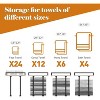 Attop Towel Racks for Bathroom Wall Mounted Metal Towel Holder with Wooden Shelf for Folding Large Towels, Towel Storage - 4 of 4
