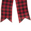 Northlight 19" Buffalo Plaid Print 14 Loop Christmas Bow Tree Topper - 4 of 4