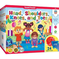 MasterPieces 24 Piece Head, Shoulder, Knees & Toes Sing-A-Long Sound Floor Puzzle For Kids - 18" x 24"