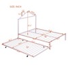 Full-Size Metal Bed with Twin Trundle & House-Shaped Headboard - image 4 of 4