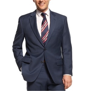Michael Kors Mens Blue Two Button Blazer Jacket - 1 of 1
