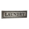 HomeRoots 10" X 36" Gray Laundry Galvanized Metal Wall Decor - 4 of 4