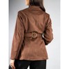 Jess by Meiko Women's Faux Suede Notched Lapel Wrap Belt Blazer - 3 of 4