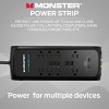 Monster 6ft Black Heavy Duty Power Strip and Tower Surge Protector, 4050 Joule Rating, 8 120V-Outlets, 1 USB-A and 1 USB-C Port  - 2 of 4