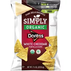 Doritos Simply Organic White Cheddar Tortilla Flavored Chips - 7.5oz