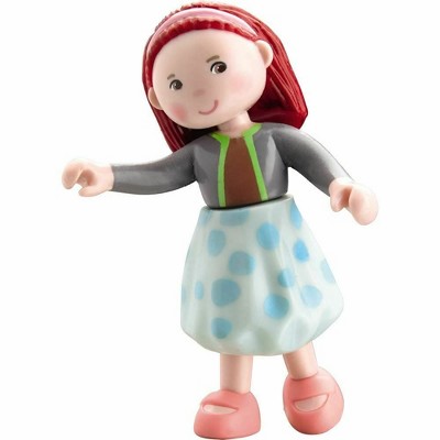 HABA Little Friends Imke - 3.75" Dollhouse Doll Toy Figure with Red Hair & Headband