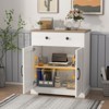 Sideboard Buffet Cabinet with Storage, Storage Cabinet with Door & Adjustable Shelf - 4 of 4