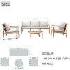Moda Furnishings 4 - Piece Acacia Wood Patio Outdoor Conversation Set With Cushions - 4 of 4