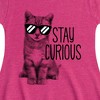 Girls' - Instant Message - Stay Curious Cat Fit & Flair Cap Sleeve Graphic Dress - 2 of 4