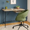 Wood and Metal Writing Desk with Storage - Room Essentials - 2 of 4