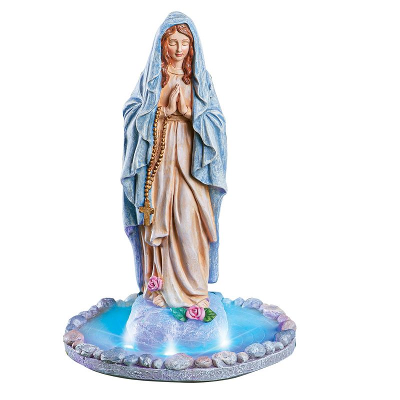 Collections Etc Solar Hand-Painted Blessed Virgin Mary Garden Statue NO SIZE, 1 of 3