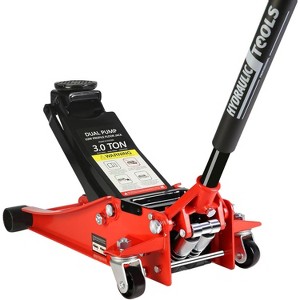 3 Ton Low Profile Floor Jack, Floor Jack Lifting Range 3.3"-18.5", Heavy-Duty 6600 Lbs Steel Racing Floor Jack with Dual Piston Quick Lift Pump - 1 of 4