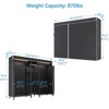 VIPEK V6LC Covered Garment Rack Heavy Duty Closet Wardrobe with Cover and Dimmable LED Lights, Black Rack with Cover - 4 of 4