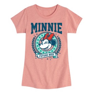 Girls' - Disney - Minnie Preppy Future Boss Fitted Short Sleeve Graphic T-Shirt - 1 of 4