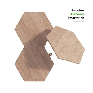 Nanoleaf 3 Panels Elements Wooden Hexagons Expansion Pack LED Light Bulbs - 1 of 4