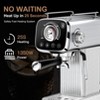 ELJGET Espresso Coffee Maker, 20 Bar Pump Cappuccino Latte Maker with ESE POD Filter & Milk Frother Steam Wand, Silver - 3 of 4