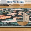 Washable Rug for Bedroom Modern Non Slip Botanical Accent Rug Soft Flower Throw Floor Cover Floral Rugs Indoor Decor - 3 of 4