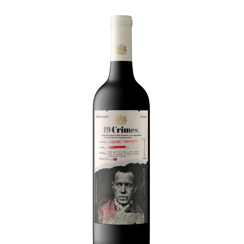 19 Crimes Cabernet Sauvignon Red Wine - 750ml Bottle, 1 of 9