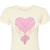 Women's - Marvel - Spider-man Valentine Heart Web Juniors Fitted Graphic T-Shirt - 2 of 3