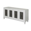 Martin Furniture Modern Inlay Design Wood Console for TVs up to 80" Console White/Brown - Tate Collection - 2 of 4
