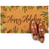 Okuna Outpost Happy Holidays Coco Coir Non Slip Christmas Doormat for Outdoor Entrance, Christmas Decor, 17 x 30 In - 3 of 4