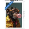 Trends International Ray Heere - Chimpanzee Blowing Bubble Framed Wall Poster Prints - 3 of 4