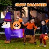 Tangkula 5FT Long Halloween Inflatable Dachshund Dog Blow Up Outdoor Wiener Dog w/Pumpkin & Witch Hat Cute Inflatable Dog Decoration Prop w/LED Lights - 3 of 4