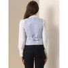 INSPIRE CHIC Women's Vintage Waistcoat Button Up Steampunk Jacquard Sleeveless Suit Vest - 3 of 4
