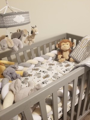 Lambs & Ivy Jungle Safari Elephant 3-piece Mini Crib Bedding Set