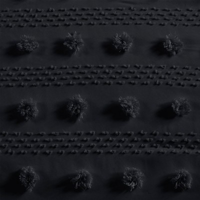 King Black Microfiber Down Alternative Comforter Set
