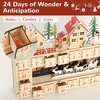 Angel Sar Santa & Reindeer Sleigh Advent Calendar with 24 Drawers & LED Lights, Christmas Countdown Calendar with Village Scene for Tabletop - 3 of 4